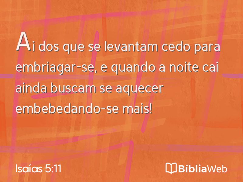Isaías 5:11 em imagem para compartilhar