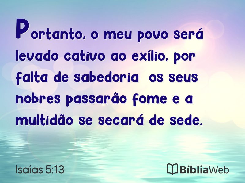Isaías 5:13 em imagem para compartilhar