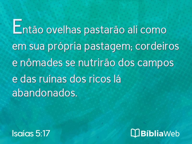 Isaías 5:17 em imagem para compartilhar