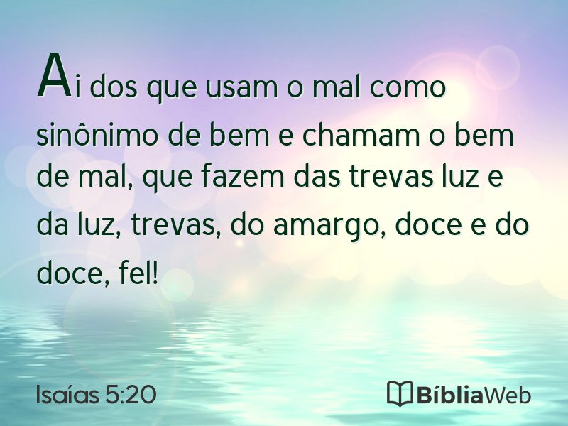 Isaías 5:20 em imagem para compartilhar