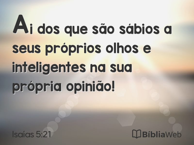 Isaías 5:21 em imagem para compartilhar