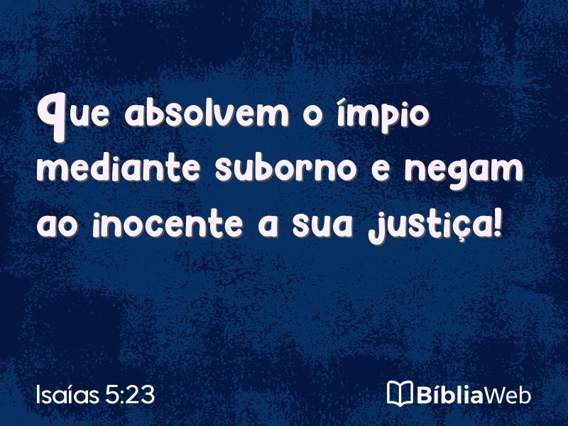 Isaías 5:23 em imagem para compartilhar