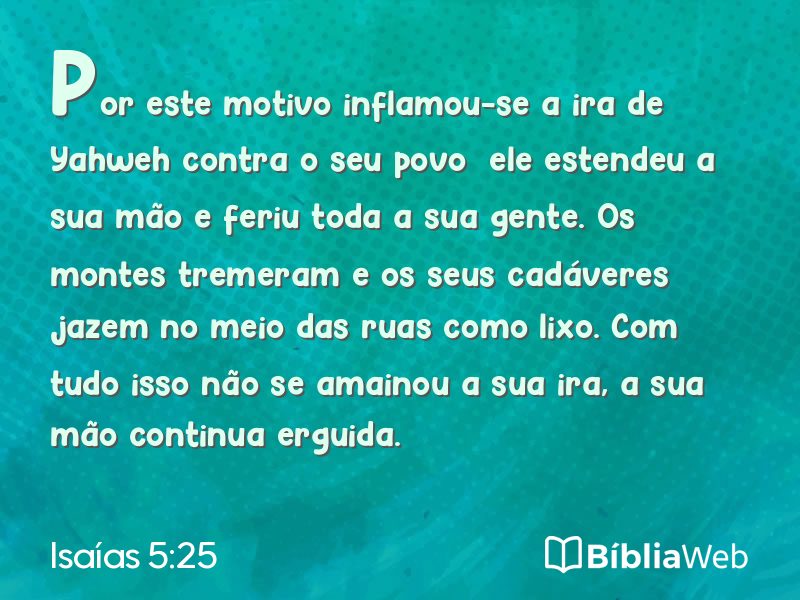 Isaías 5:25 em imagem para compartilhar