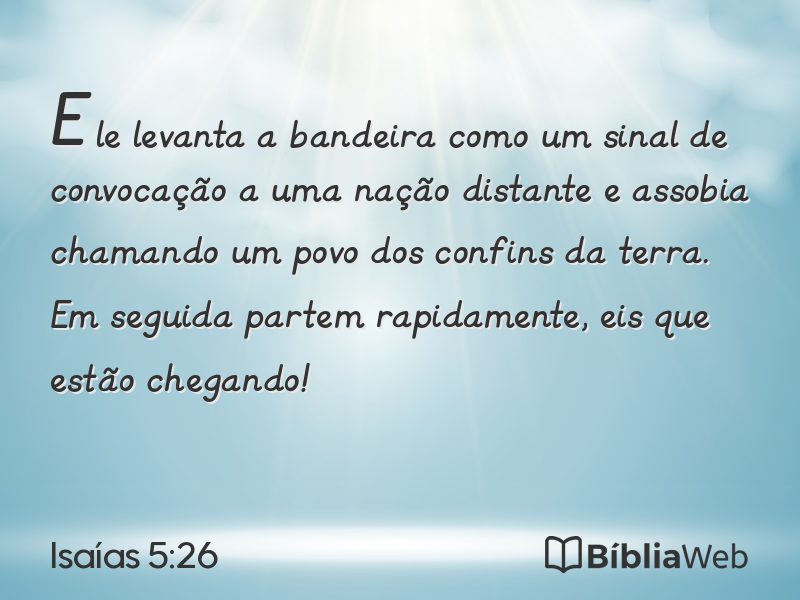 Isaías 5:26 em imagem para compartilhar