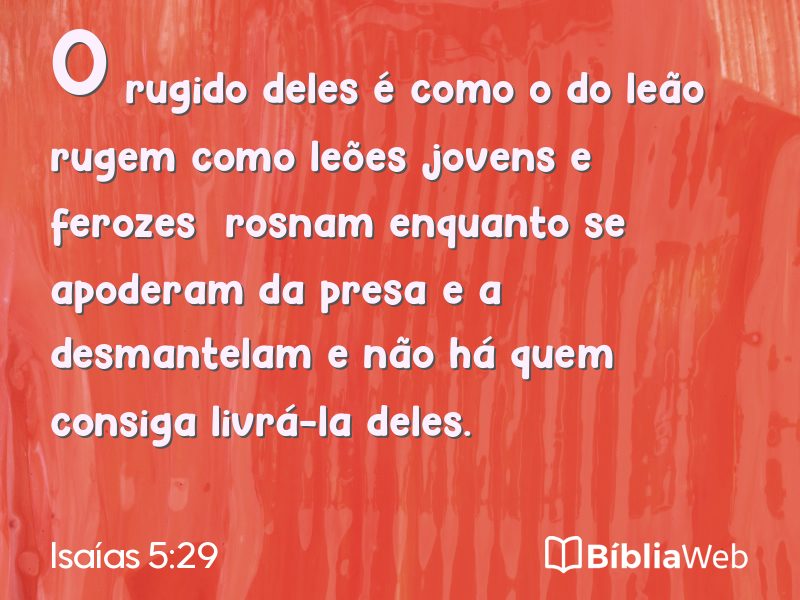 Isaías 5:29 em imagem para compartilhar