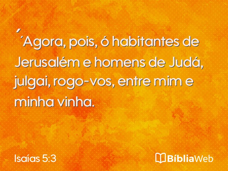 Isaías 5:3 em imagem para compartilhar