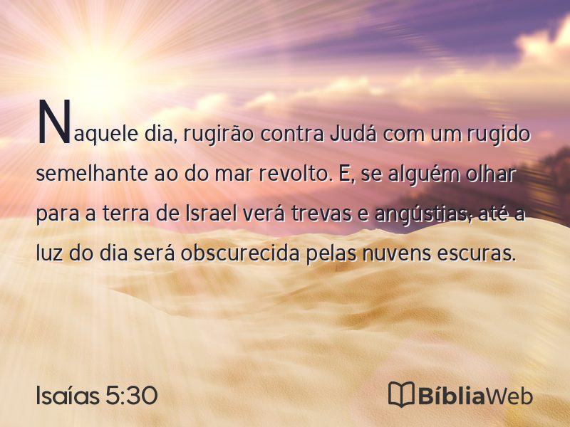 Isaías 5:30 em imagem para compartilhar