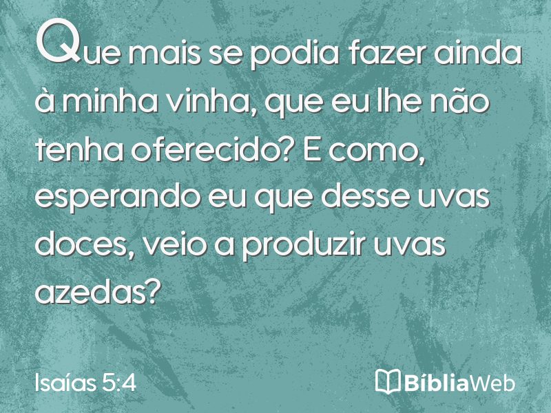 Isaías 5:4 em imagem para compartilhar
