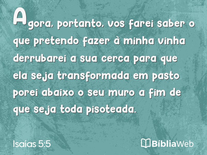 Isaías 5:5 em imagem para compartilhar