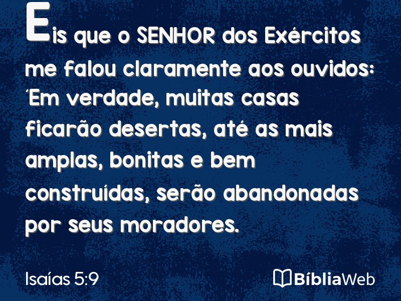 Isaías 5:9 em imagem para compartilhar