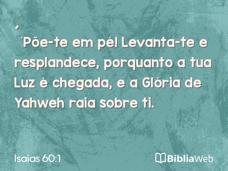 Isaías 60:1 em imagem para compartilhar