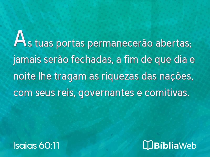 Isaías 60:11 em imagem para compartilhar