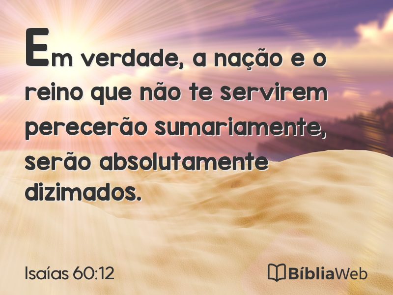 Isaías 60:12 em imagem para compartilhar