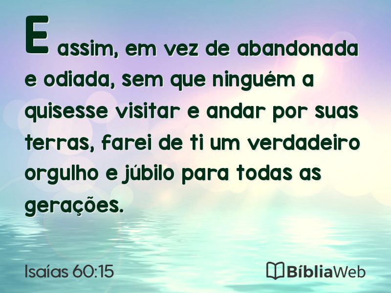 Isaías 60:15 em imagem para compartilhar