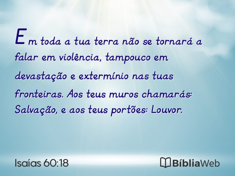 Isaías 60:18 em imagem para compartilhar