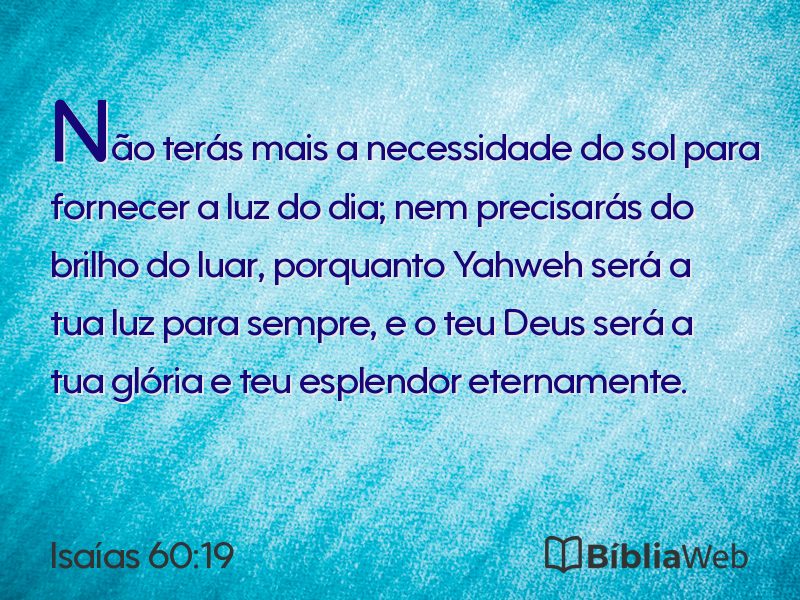 Isaías 60:19 em imagem para compartilhar