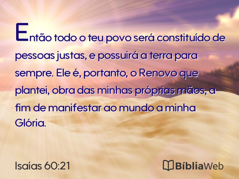 Isaías 60:21 em imagem para compartilhar
