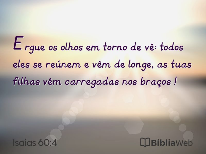 Isaías 60:4 em imagem para compartilhar