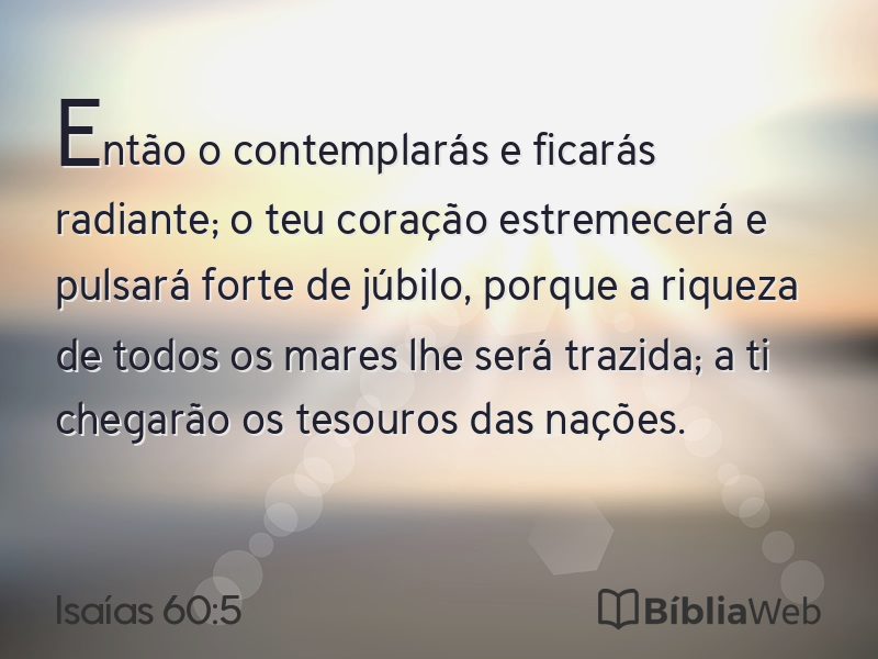 Isaías 60:5 em imagem para compartilhar