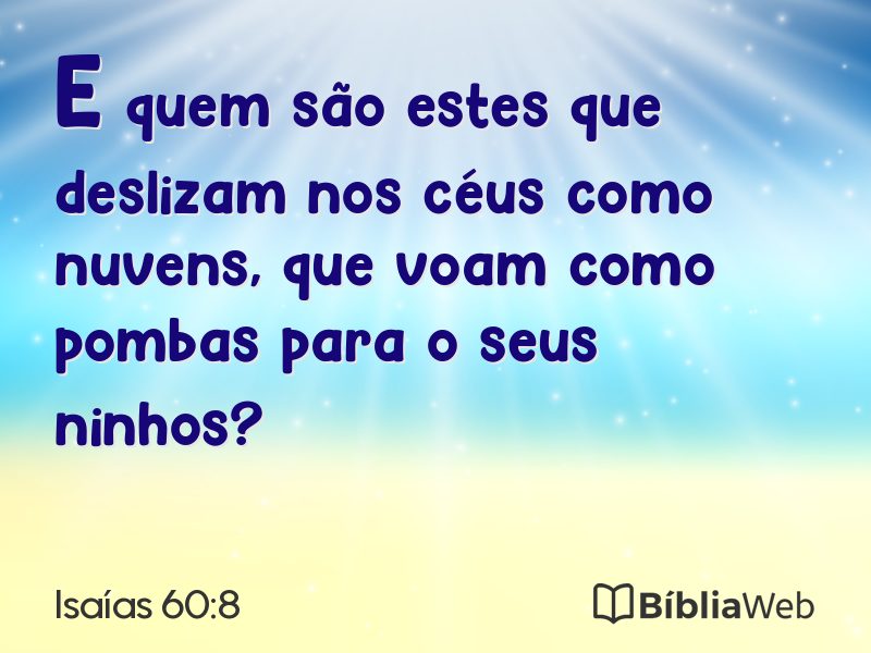 Isaías 60:8 em imagem para compartilhar