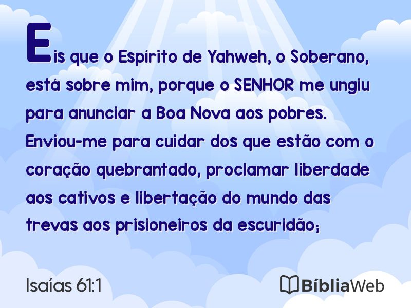 Isaías 61:1 em imagem para compartilhar