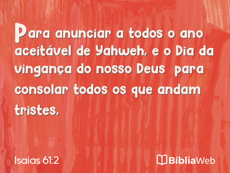 Isaías 61:2 em imagem para compartilhar