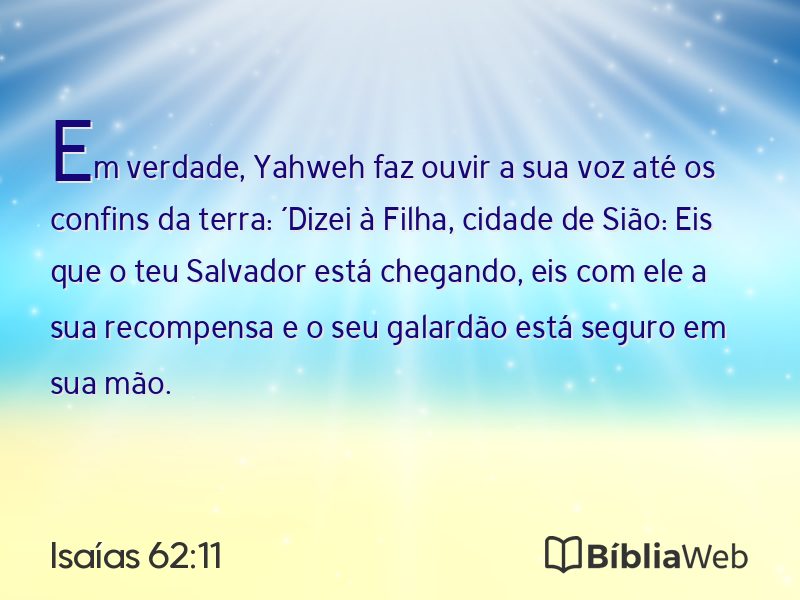 Isaías 62:11 em imagem para compartilhar