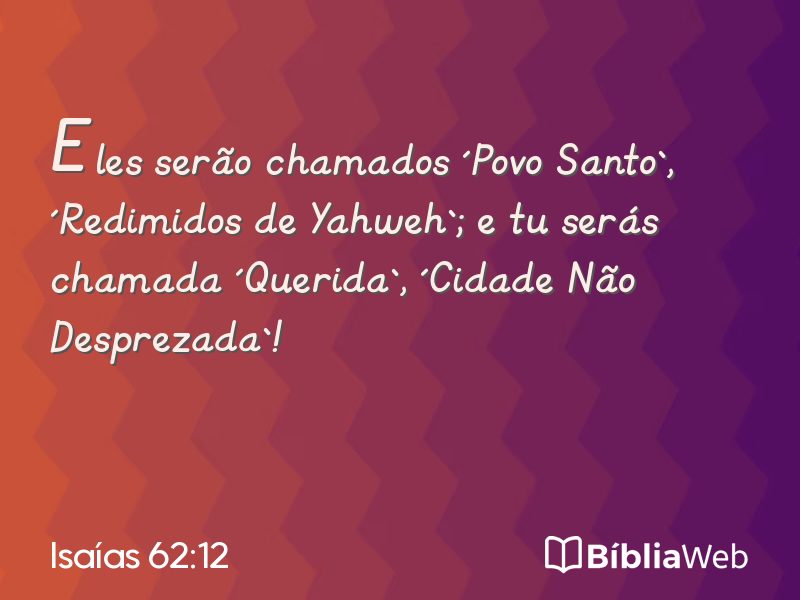 Isaías 62:12 em imagem para compartilhar