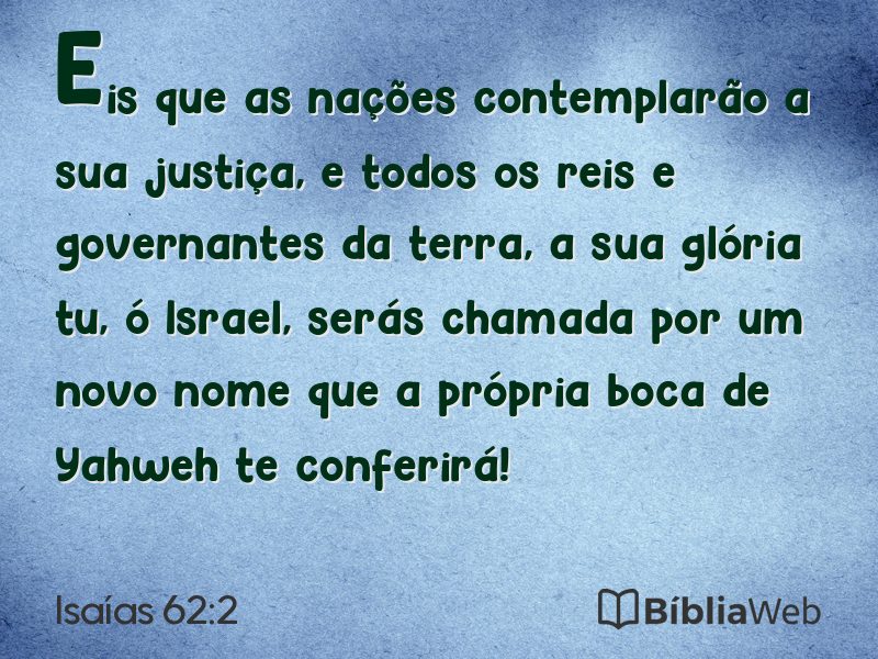 Isaías 62:2 em imagem para compartilhar