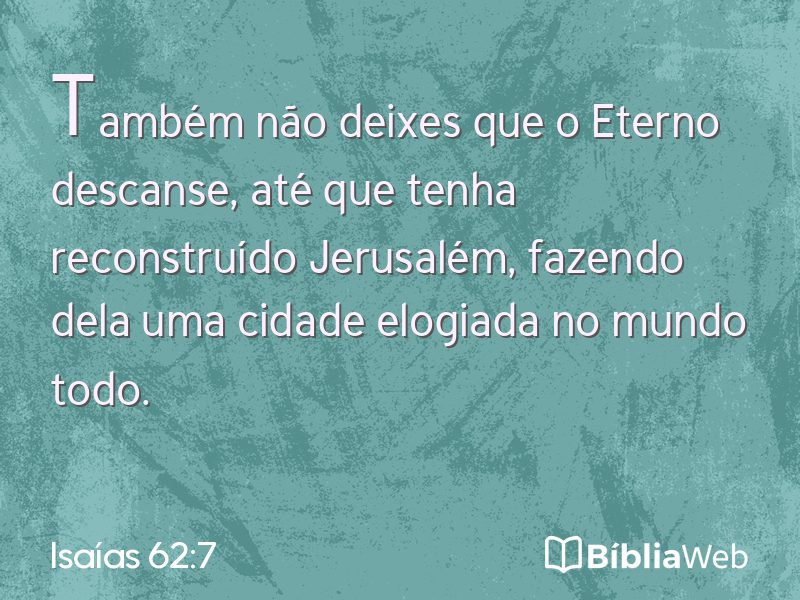 Isaías 62:7 em imagem para compartilhar