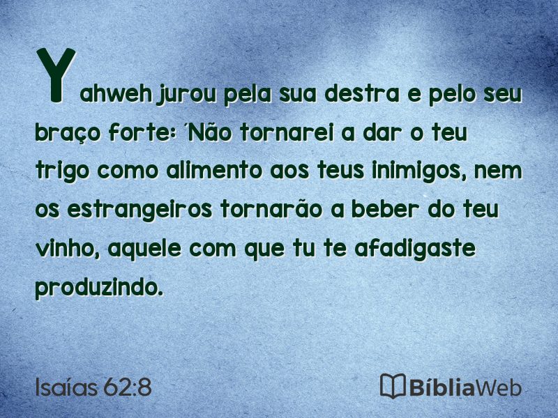 Isaías 62:8 em imagem para compartilhar