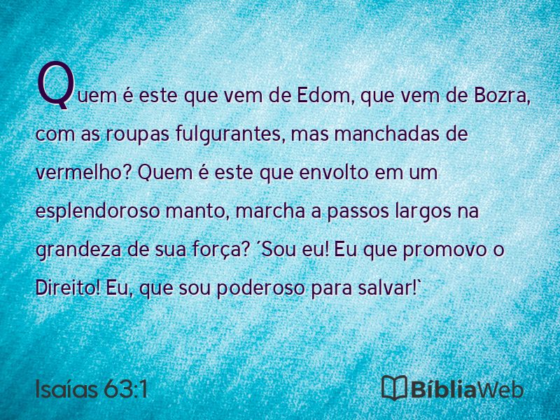 Isaías 63:1 em imagem para compartilhar