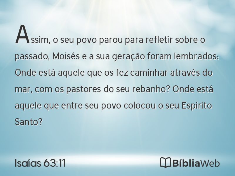Isaías 63:11 em imagem para compartilhar