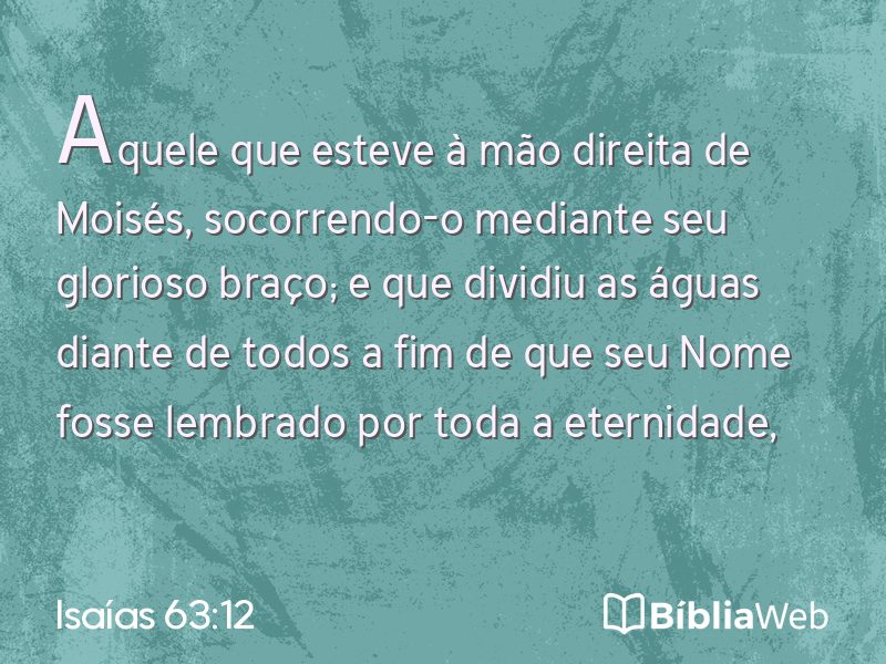Isaías 63:12 em imagem para compartilhar