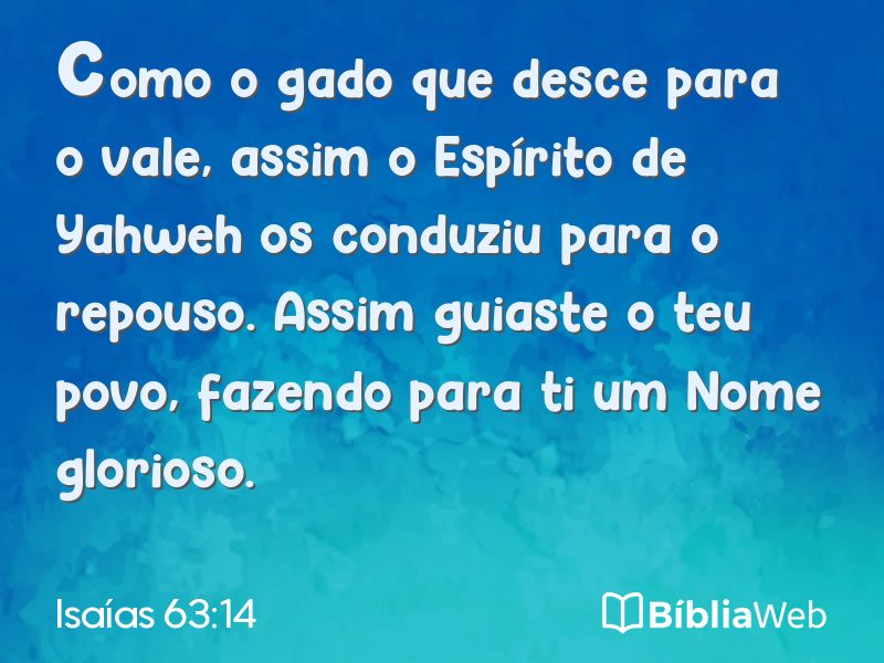 Isaías 63:14 em imagem para compartilhar