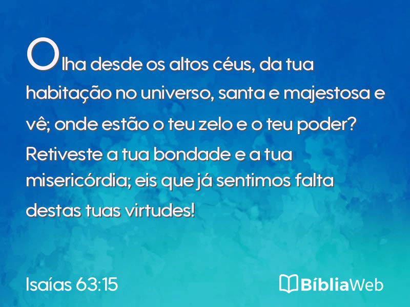 Isaías 63:15 em imagem para compartilhar