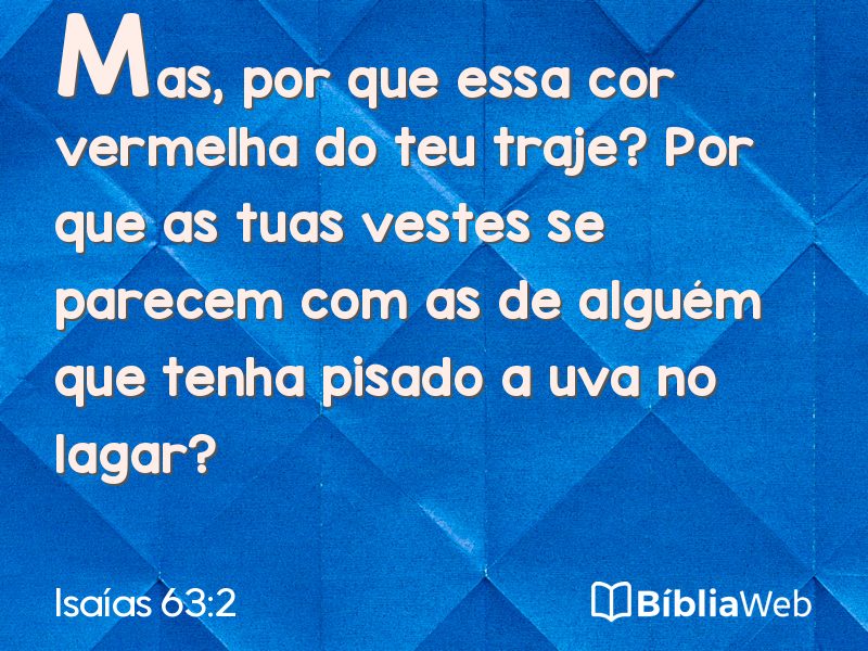Isaías 63:2 em imagem para compartilhar