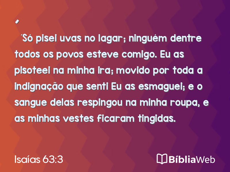 Isaías 63:3 em imagem para compartilhar