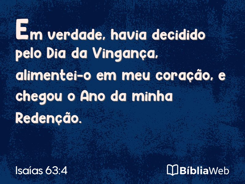 Isaías 63:4 em imagem para compartilhar