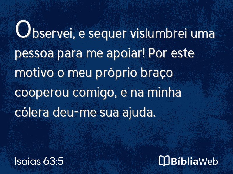 Isaías 63:5 em imagem para compartilhar