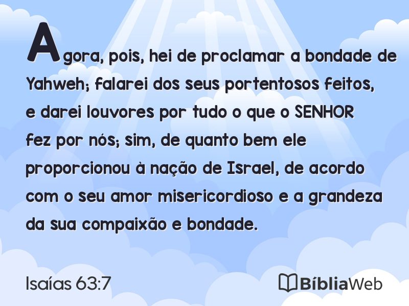 Isaías 63:7 em imagem para compartilhar