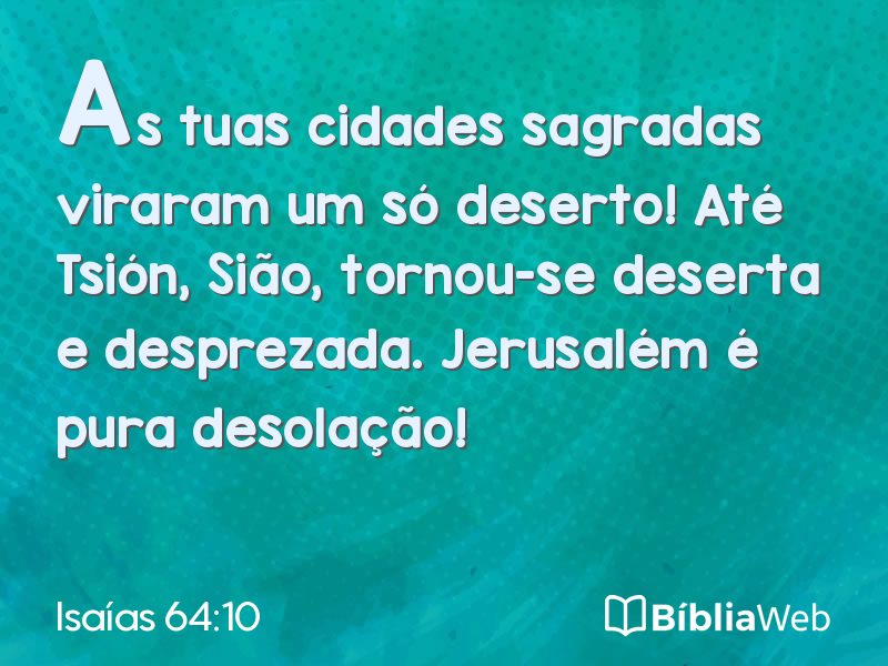 Isaías 64:10 em imagem para compartilhar