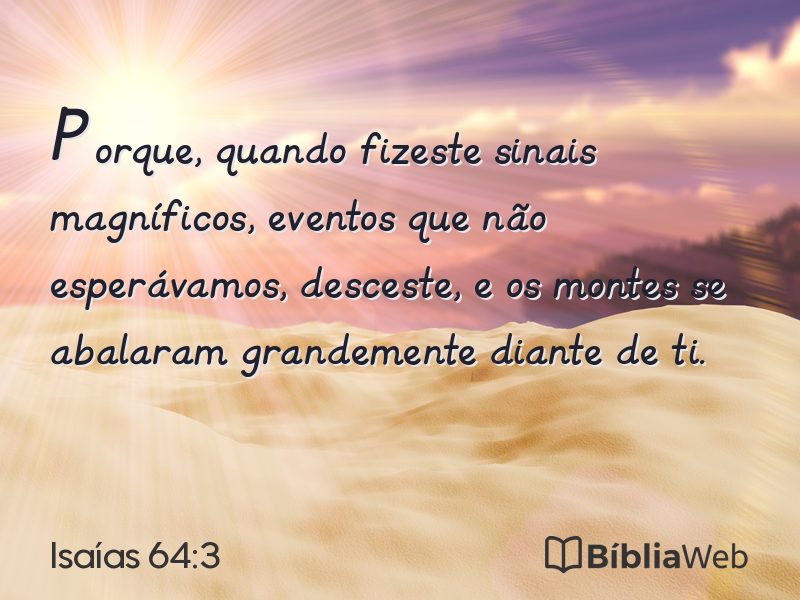 Isaías 64:3 em imagem para compartilhar