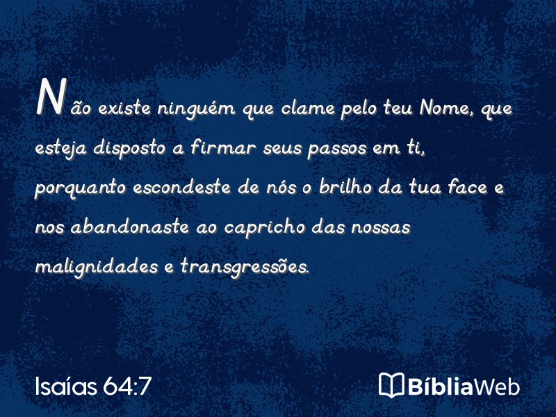 Isaías 64:7 em imagem para compartilhar