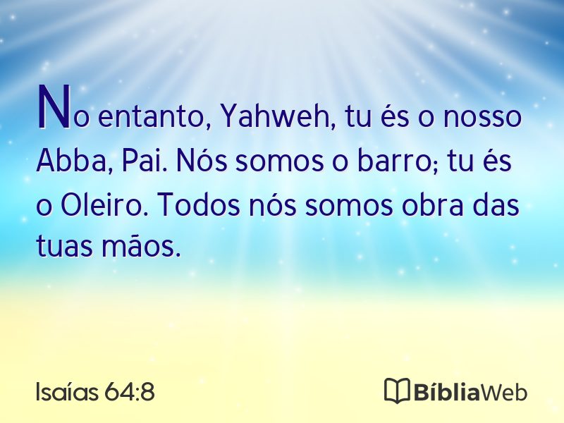 Isaías 64:8 em imagem para compartilhar