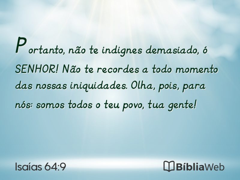 Isaías 64:9 em imagem para compartilhar