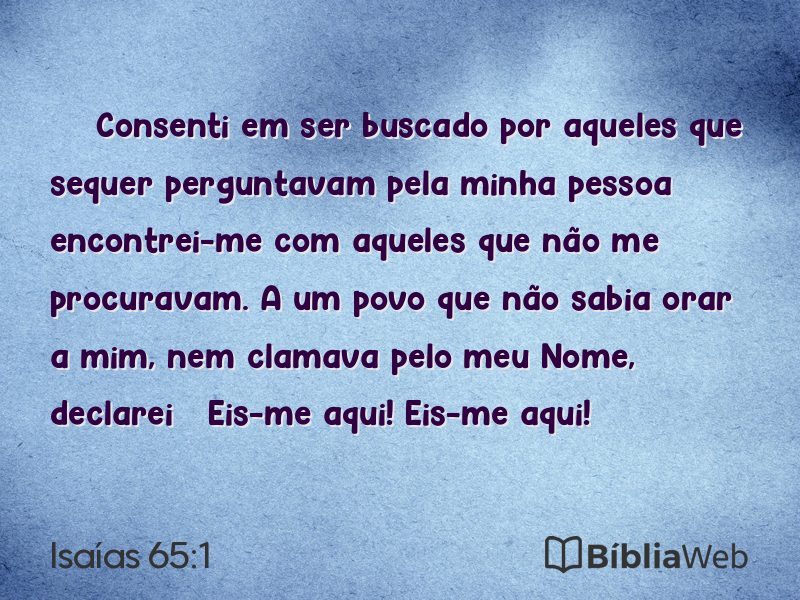 Isaías 65:1 em imagem para compartilhar