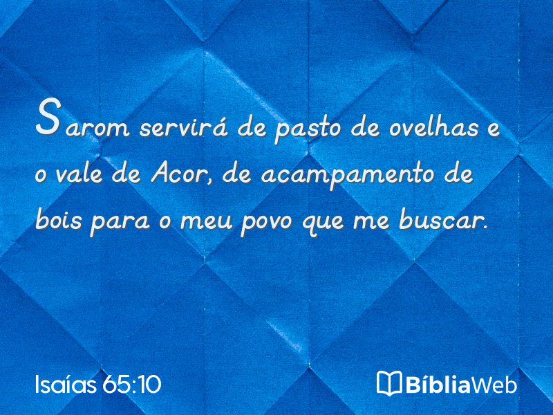 Isaías 65:10 em imagem para compartilhar