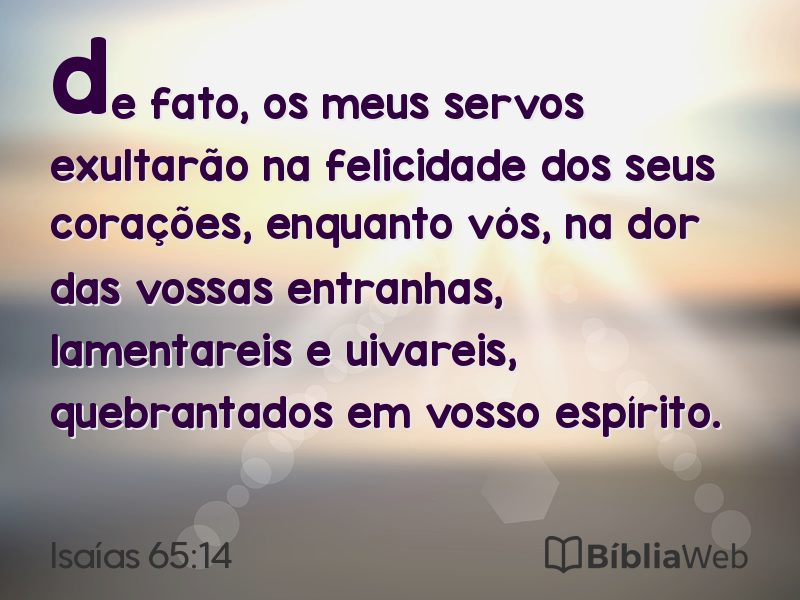 Isaías 65:14 em imagem para compartilhar
