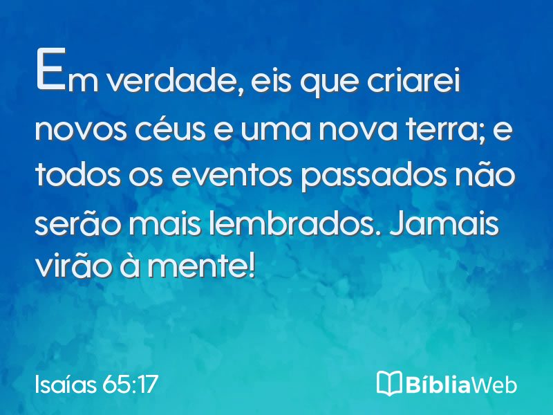 Isaías 65:17 em imagem para compartilhar